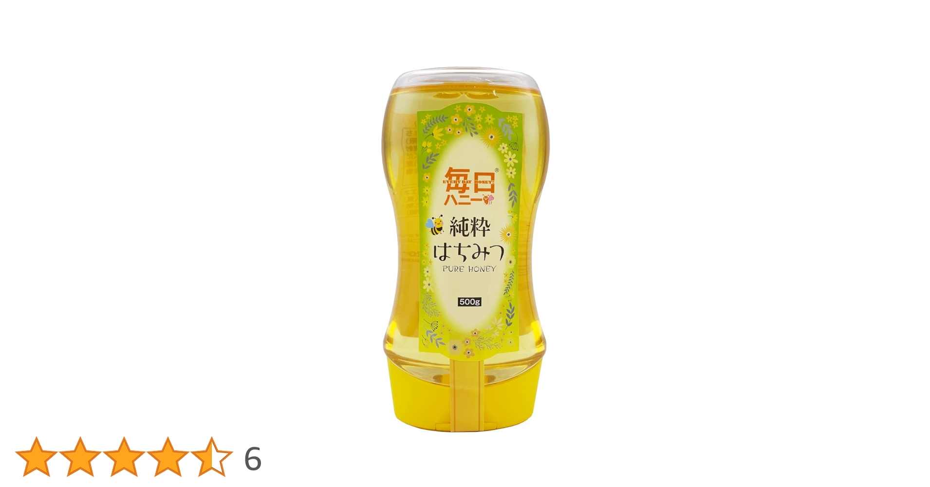 日本蜜蜂の天然ハチミツ　内容量５００g × 6本 日本蜜蜂の天然ハチミツ 内容量500g × 6本